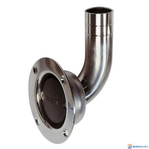 Roestvast stalen gebogen ontluchtingsnippel Ø 25 mm