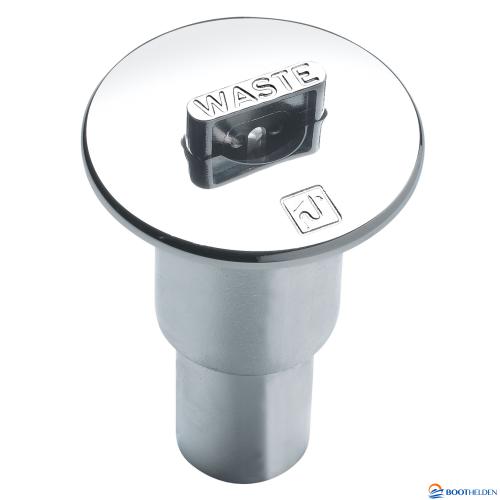 Verchroomde dekdop vuilwater