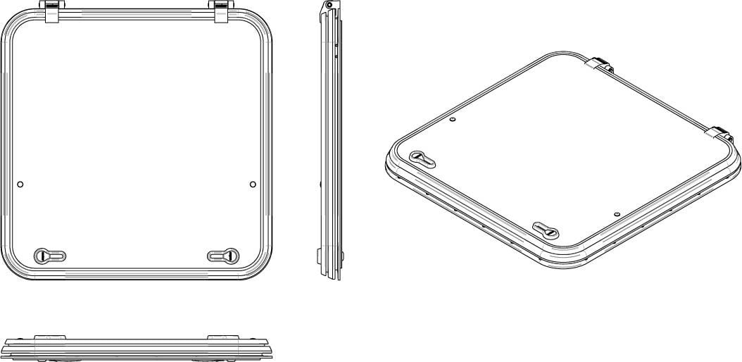 Libero vluchtluik 620x620mm R55-4