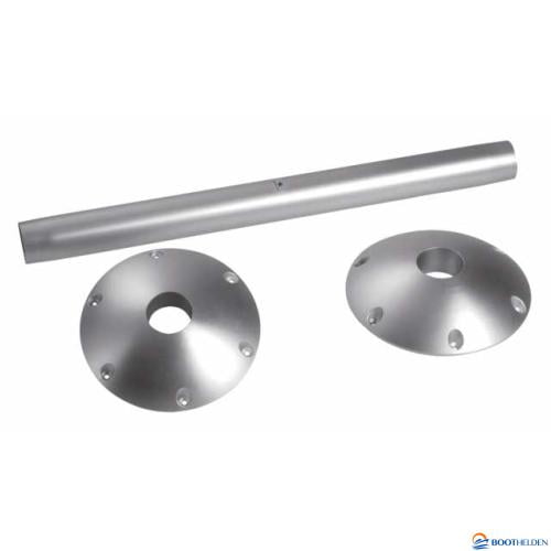 Tafelpoot compleet vast gepolijst staal - CombiNoord EU48.418.28