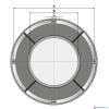 Vetus BOXAD125 Adapterflens doradebox luchthapper Ø125mm-3