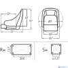 Vetus CHDRIVEW Driver stuurstoel grijs-wit-2
