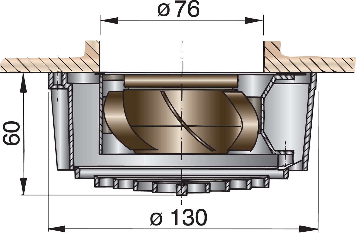 Vetus FAN12 Elektrische ventilator 12 Volt 2 snelheden-2