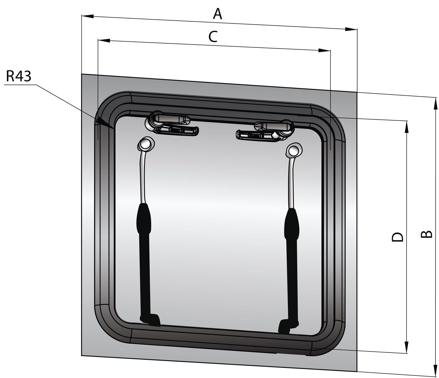 FGH dekluik 442x442mm | Vetus FGH4444 - Afbeelding 2