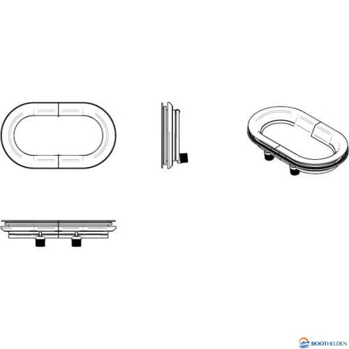 Vetus PM131 PM (A1) Patrijspoort wit 320x174mm-2