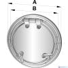 Vetus PW21FP PW (A1) Patrijspoort zwart vast Ø196mm-2