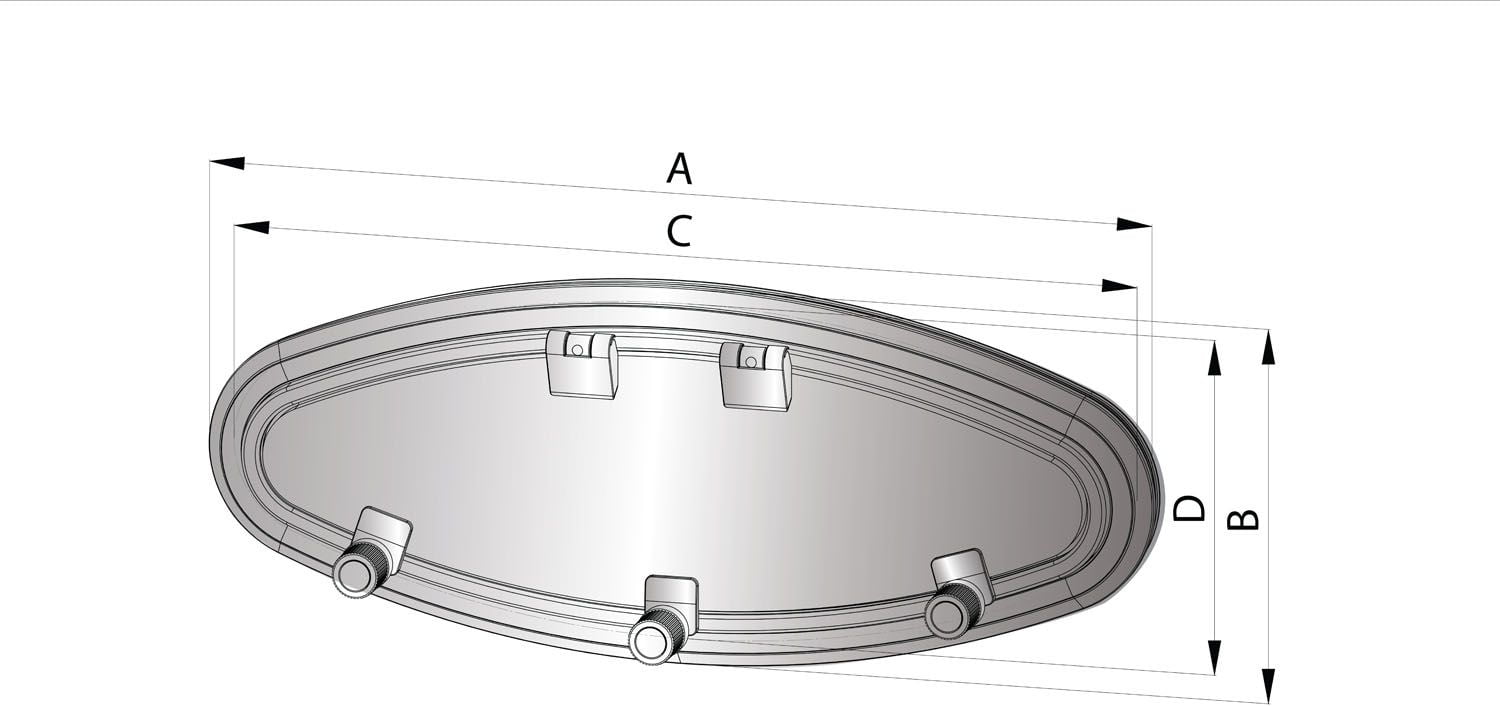 Vetus PX47FP PX (A3) Patrijspoort zwart vast 520x193mm-2