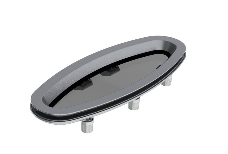 Vetus PX47FP PX (A3) Patrijspoort zwart vast 520x193mm