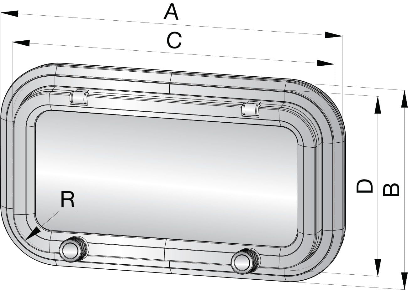Vetus PZ621 PZ (A1) Patrijspoort wit 344x155mm-2