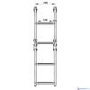 Vetus SLF4A Zwemladder opvouwbaar RVS 4 treden 445-905mm-3