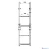 Vetus SLFB4A Zwemladder opvouwbaar dekmontage 550-920mm-4