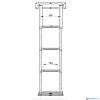 Vetus SLT4CA Zwemladder cassette inbouw RVS 0-1160mm-3