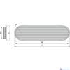 Vetus SSV150 Ventilatiepoort 150pk RVS, aluminium 870x178mm-2