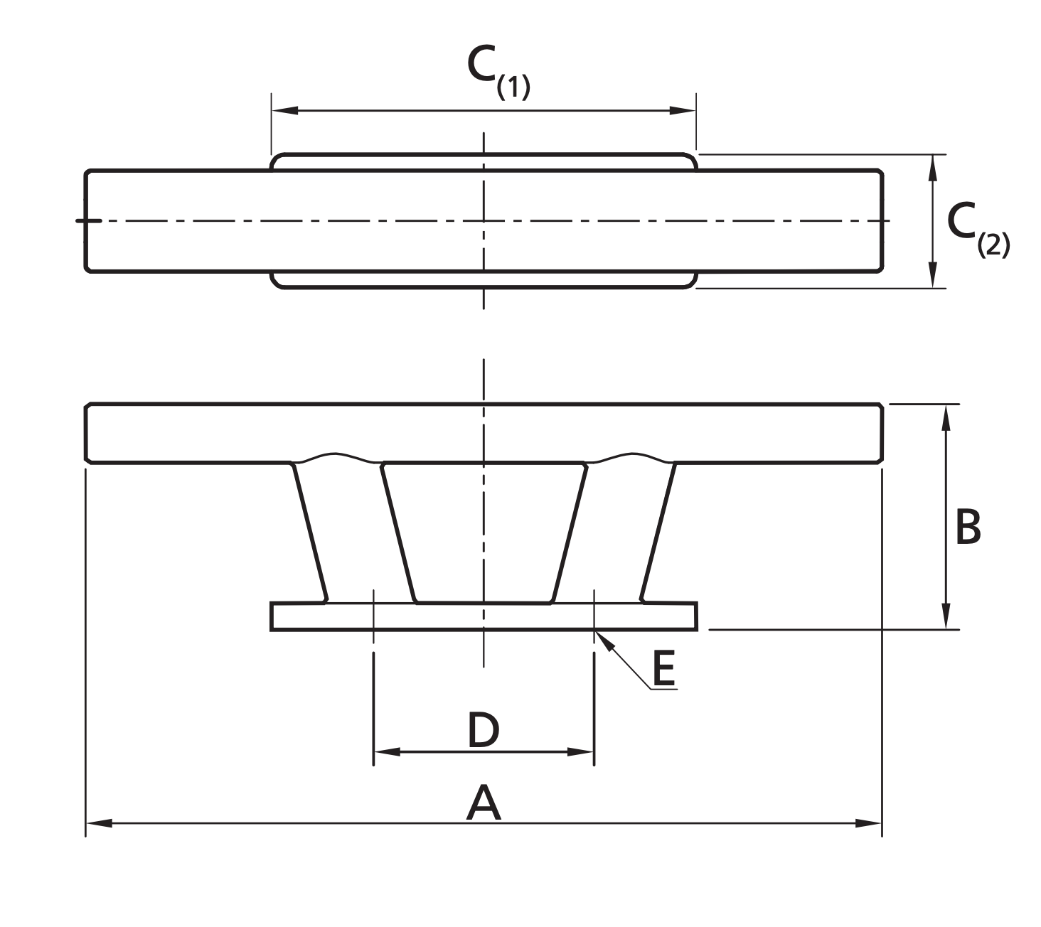 Vetus TAURUS05 Kikker RVS met voetplaat 200x85mm 2470 kgf-2