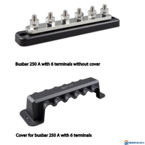Victron Energy Busbar 250A 2P with 6 screws +cover